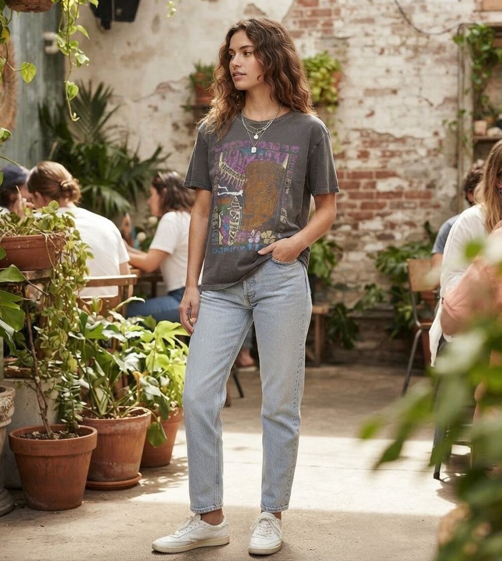 Junk Food Grateful Dead Honolulu Hawaii 1970 Concert Graphic Tee Shirt Gray L